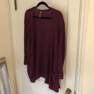 Purple Free People cardigan